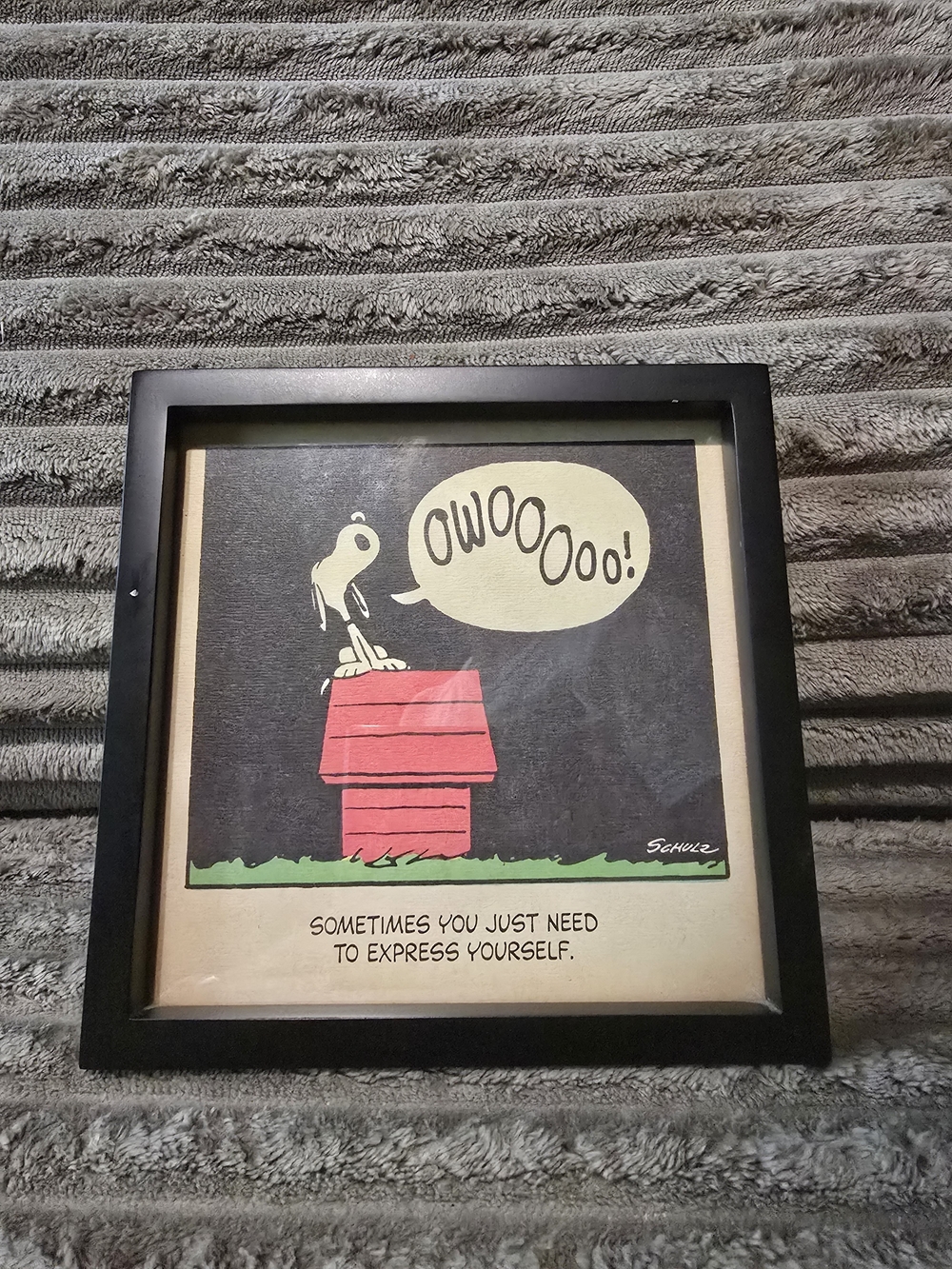 Express Yourself Snoopy Hallmark Black Framed Peanuts Comic